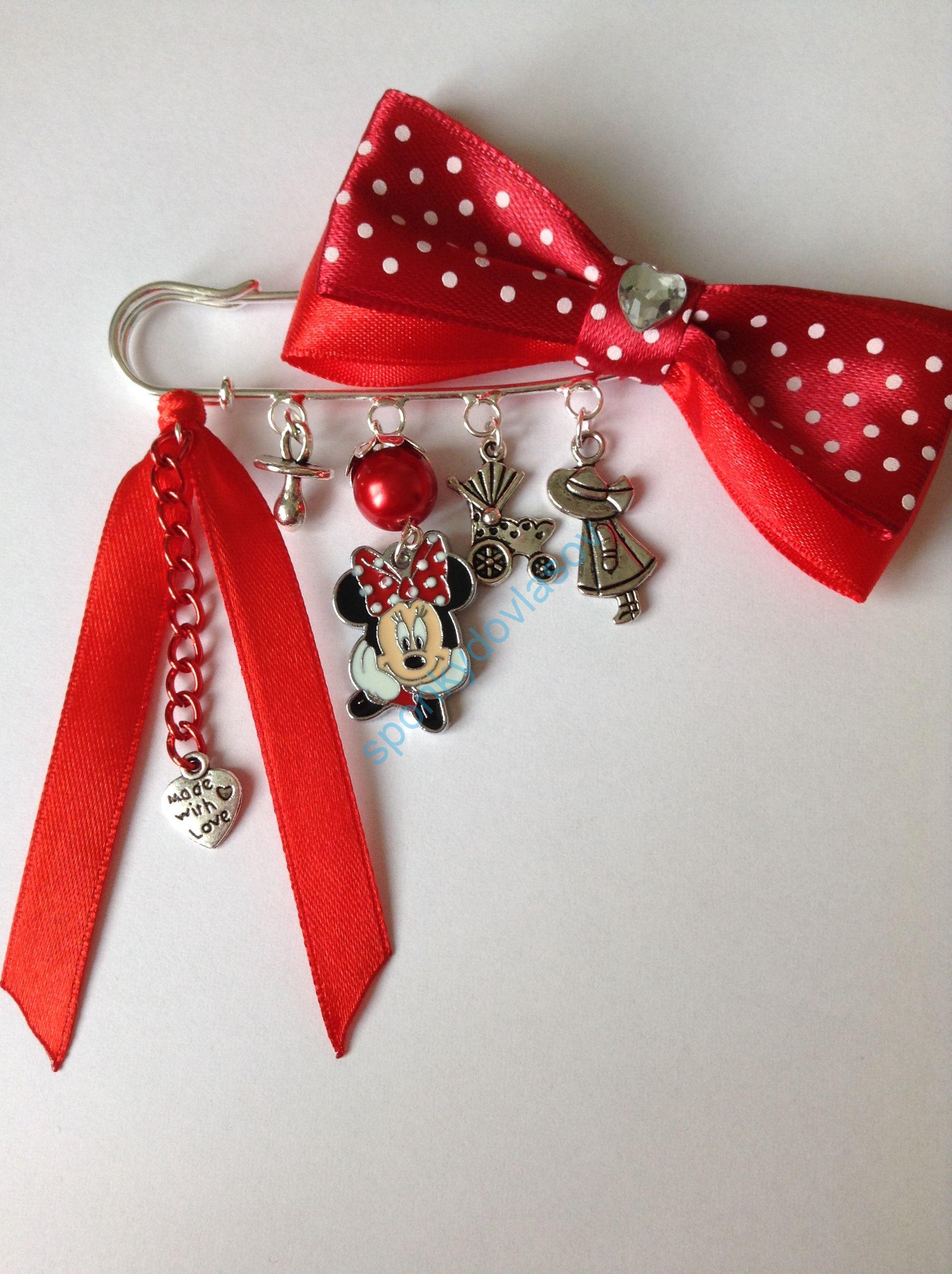 Brošnička - červená Minnie
