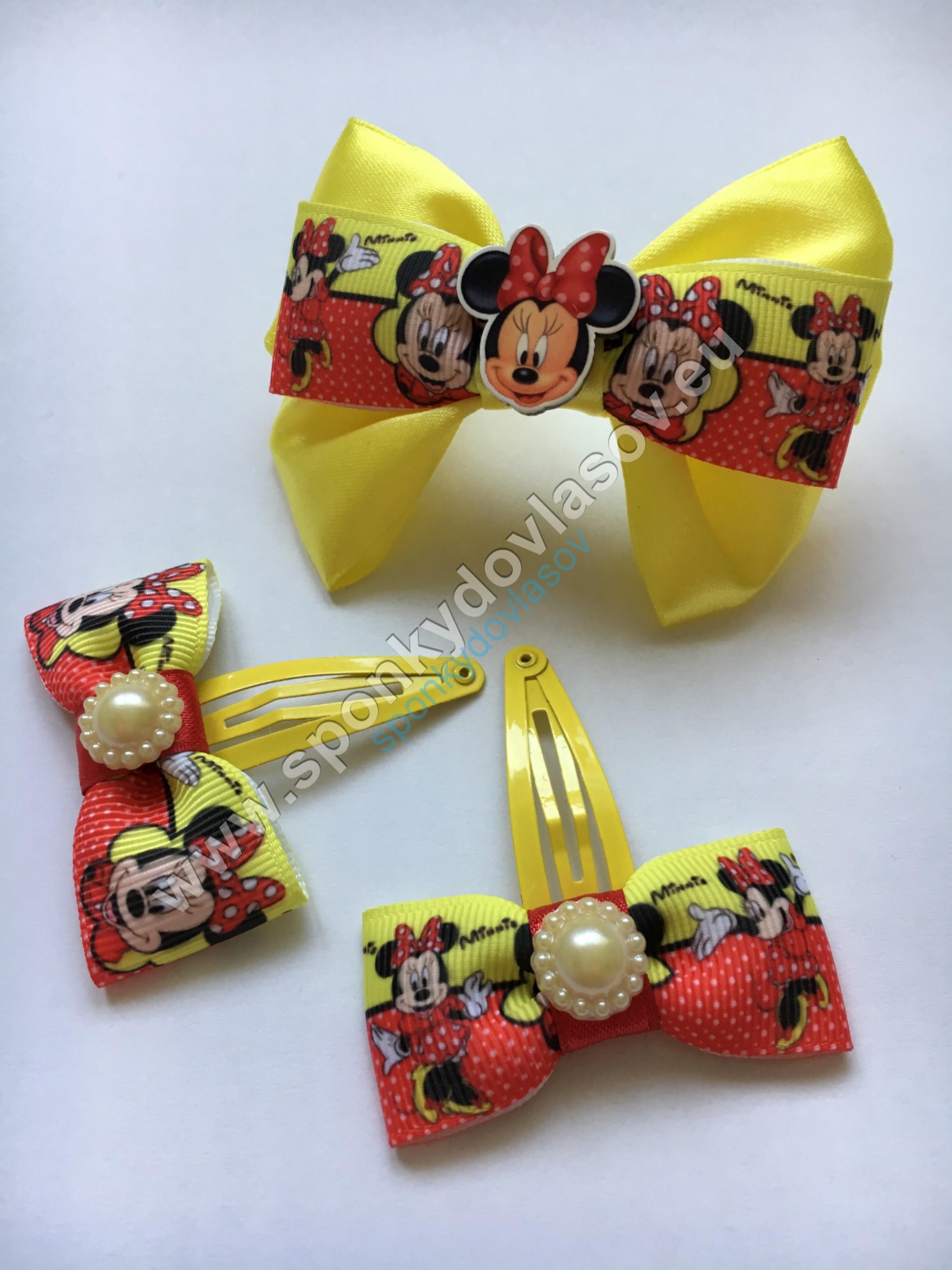 Set sponiek Minnie Mouse žltý