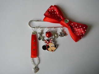 Mašlička na kočík - bodkovaná Minnie Mouse